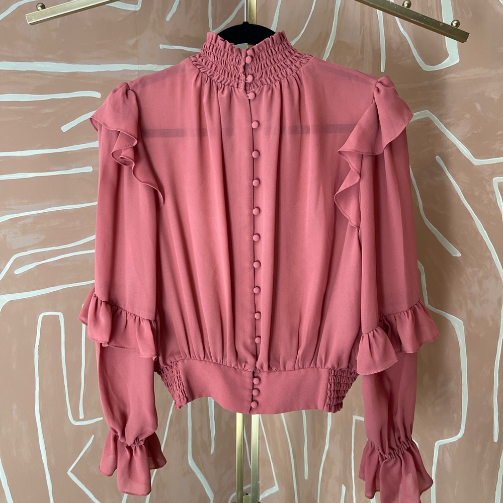 Frame Victorian ruffle blouse